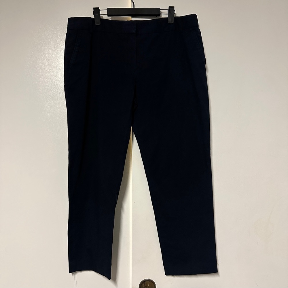 Tory Burch Navy Blue Cotton Pockets Pants Size 14